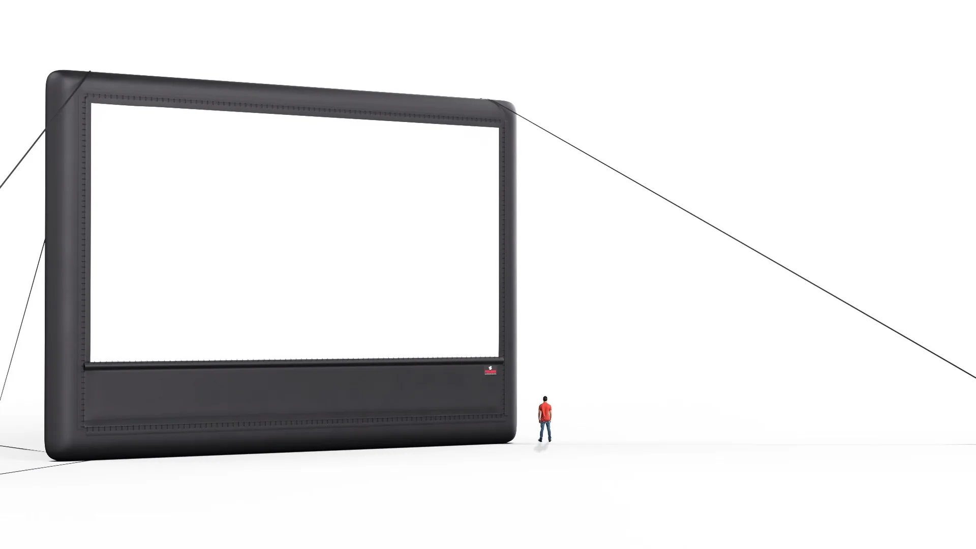 52-foot AirScreen inflatable outdoor movie screen — side profile